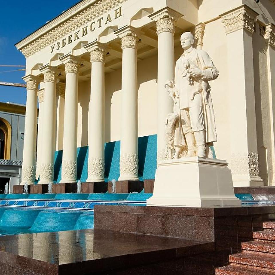 Реставрационные работы в павильоне Узбекистан на ВДНХ | Фото - Реставрационные работы в павильоне Узбекистан на ВДНХ |