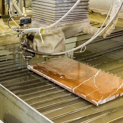 Фото - Полировка мрамора |  Мраморная плита на станке WaterJet